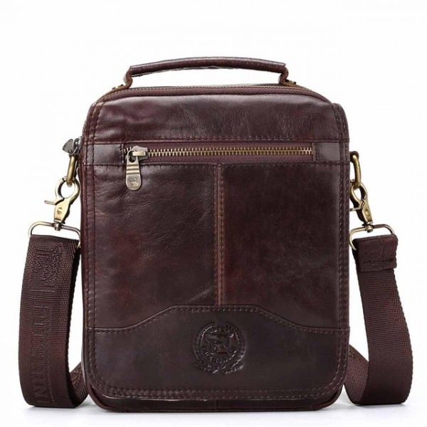 CONTACT'S New Vintage Men's Bag Genuine Leather Me...