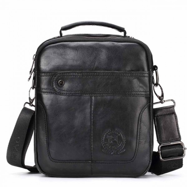 FUZHINIAO Bag Bags High Quality Famous Brand Men Casual Tote Genuine Cow Leather Handbags Crossbody Bag Vintage Zipper Design