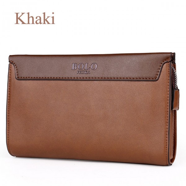 FEIDIKABOLO Brand Zipper Men Wallets Stitching Lea...