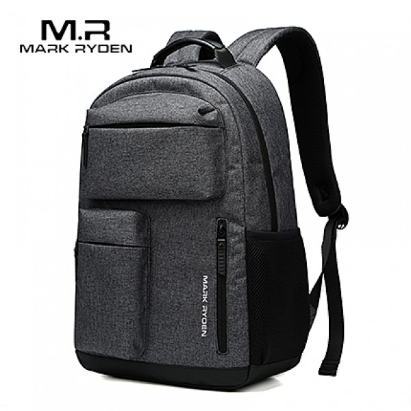 Mark Ryden New Solar USB Recharging Backpack Water Resistant Backpack Laptop Backpack Men fit for 15.6 Inch Laptop